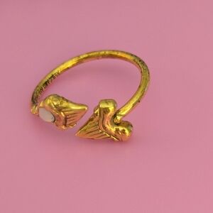 Size 6.25 Alex & Ani Gold Tone Shark Tooth Ring